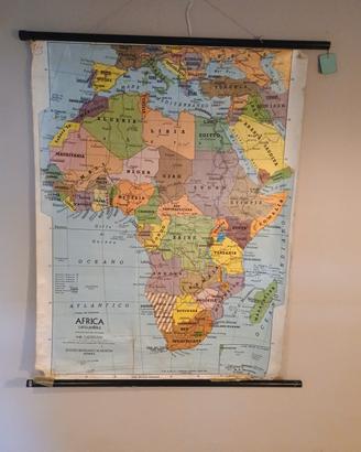 carta geografica vintage Africa 