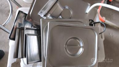 vaschette vassoi acciaio inox per ristorazione 