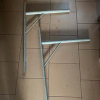 Coppia staffe in ferro 84 x 52