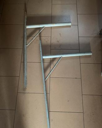 Coppia staffe in ferro 84 x 52