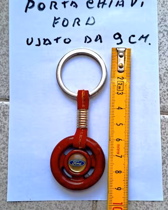 portachiavi con sigla Ford tipo volante in legno