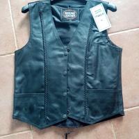 Gilet pelle moto