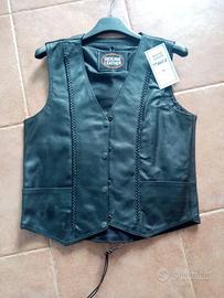 Gilet pelle moto