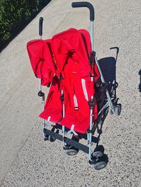 Passeggino Gemellare Maclaren  Rosso
