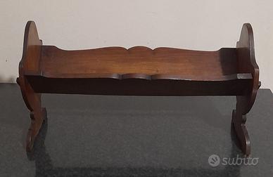 Antico porta riviste libri in legno 