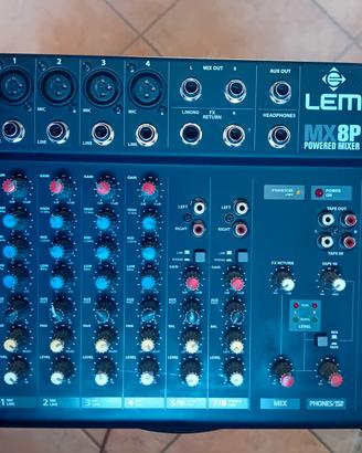 mixer LEM MX8P amplificato