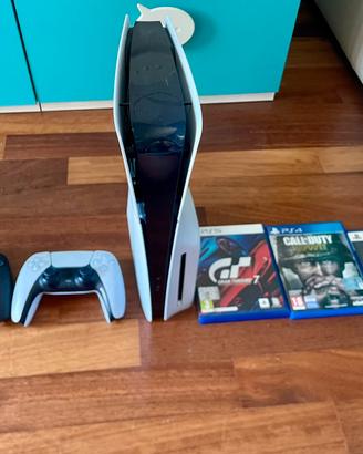 PlayStation 5 Slim Disco + 2 Joystick + 3 Giochi