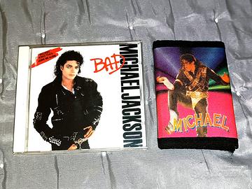 portafoglio e CD musica Michael Jackson anni 90