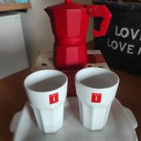 caffettiera brandani + coppia tazzine Ikea 