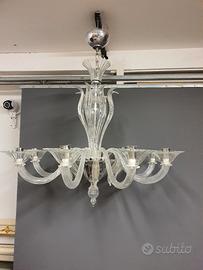 lampadario in vetro di murano a 8 punti luce 