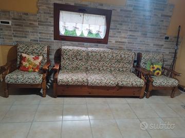 Divano letto con 2 poltrone 