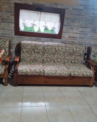 Divano letto con 2 poltrone 