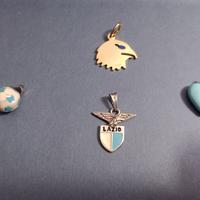 Ciondolo stemma squadra Lazio argento 