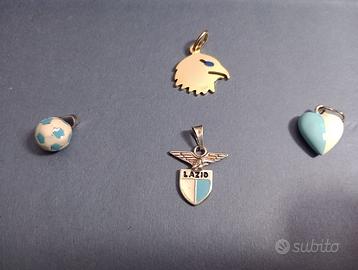 Ciondolo stemma squadra Lazio argento 
