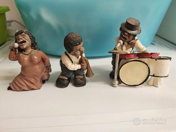 Statuette sopramobili musicisti jazz