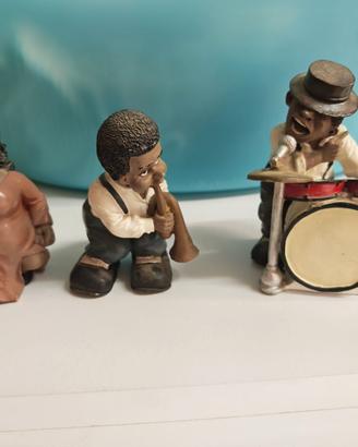 Statuette sopramobili musicisti jazz