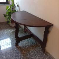 consolle antica in noce del 600 tavolo mezzaluna