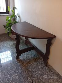 consolle antica in noce del 600 tavolo mezzaluna