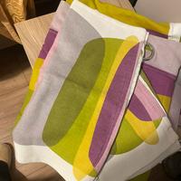 Tenda due pannelli ikea con due copricuscini 50x50