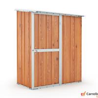 Casetta box giardino Acciaio 155x100 fin legno