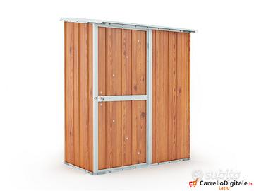 Casetta box giardino Acciaio 155x100 fin legno