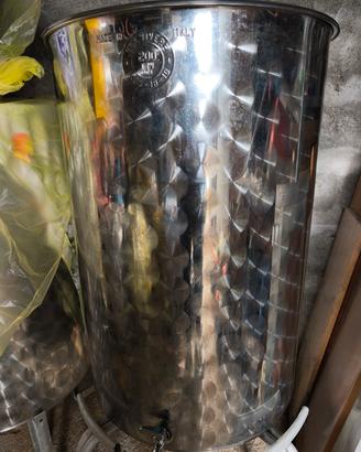 Contenitore acciaio inox 200 litri 