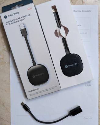 MOTOROLA MA1 ADATTATORE WIRELESS ANDROID AUTO+CAVO