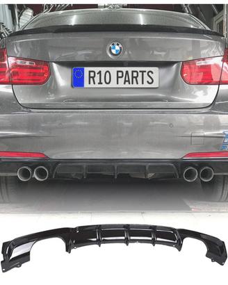DIFFUSORE BMW F30 F31 LOOK M PERFORMANCE NERO LUCI