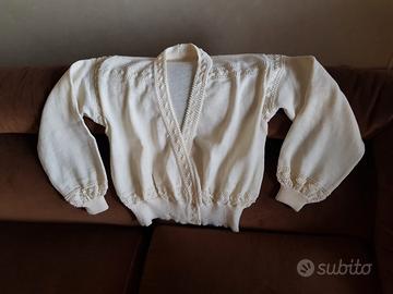 Golfino bianco pura lana