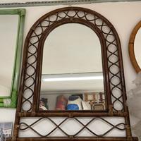 Specchio rattan, bambù, giunco