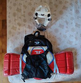  kit  taekwondo bambino  caso corpetto e zaino 