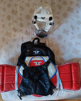  kit  taekwondo bambino  caso corpetto e zaino 