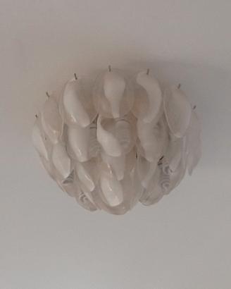 Lampadario della murrina a foglie