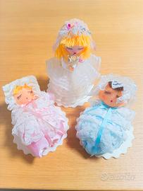 🎎 Set 3x1 Bambole Artigianali Vintage
