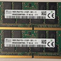 RAM laptop DDR4 SODIMM 2x16 GB 2133MHz - TOT 32GB