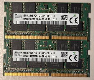 RAM laptop DDR4 SODIMM 2x16 GB 2133MHz - TOT 32GB