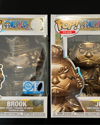 Funko pop 2215 2216 Bundle Brook e Jinbe One Piece