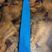 Cravatta Brioni® Blu micro-fantasia Azzurro Giallo