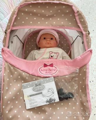 Carrozzina Love Bebè Boutique + bambola +accessori