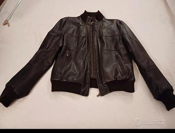 giubbino pelle marrone 