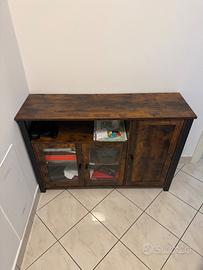 Mobile ingresso Vasagle marrone vintage e nero