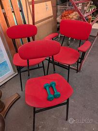 trio sedie ufficio vintage 