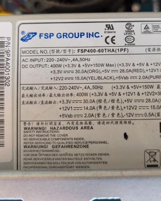 Alimentatore FSP 400-60tha(1pf) ATX – Testato