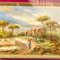 Quadro con paesaggio firmato Calimberti originale.