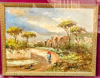 Quadro con paesaggio firmato Calimberti originale.