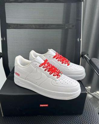 Nike Air Force 1 Supreme bianche  EU 43