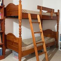letto castello con materassi