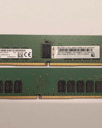 BANCHI RAM DDR4 16GB ECC PER SERVER