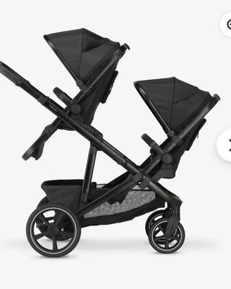 Passeggino EVY V2 Duo nero a due posti | DERYAN