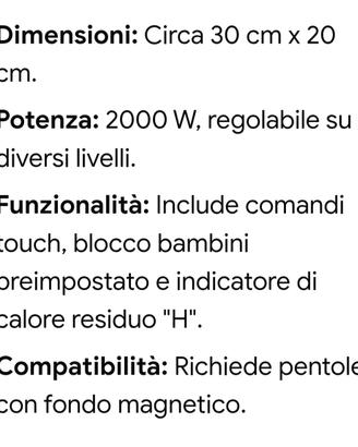 piano a induzione portatile